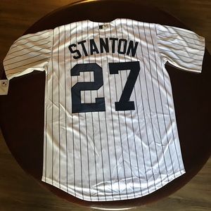 New York Yankees #27 Stanton New White Jersey